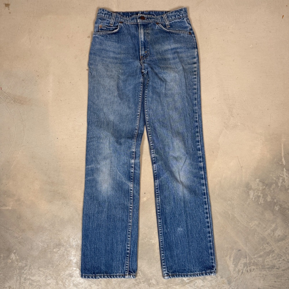 Vintage Levis 505 Orange Tab Jeans Mens 28x29 Medium Wash Denim 1985 USA 698